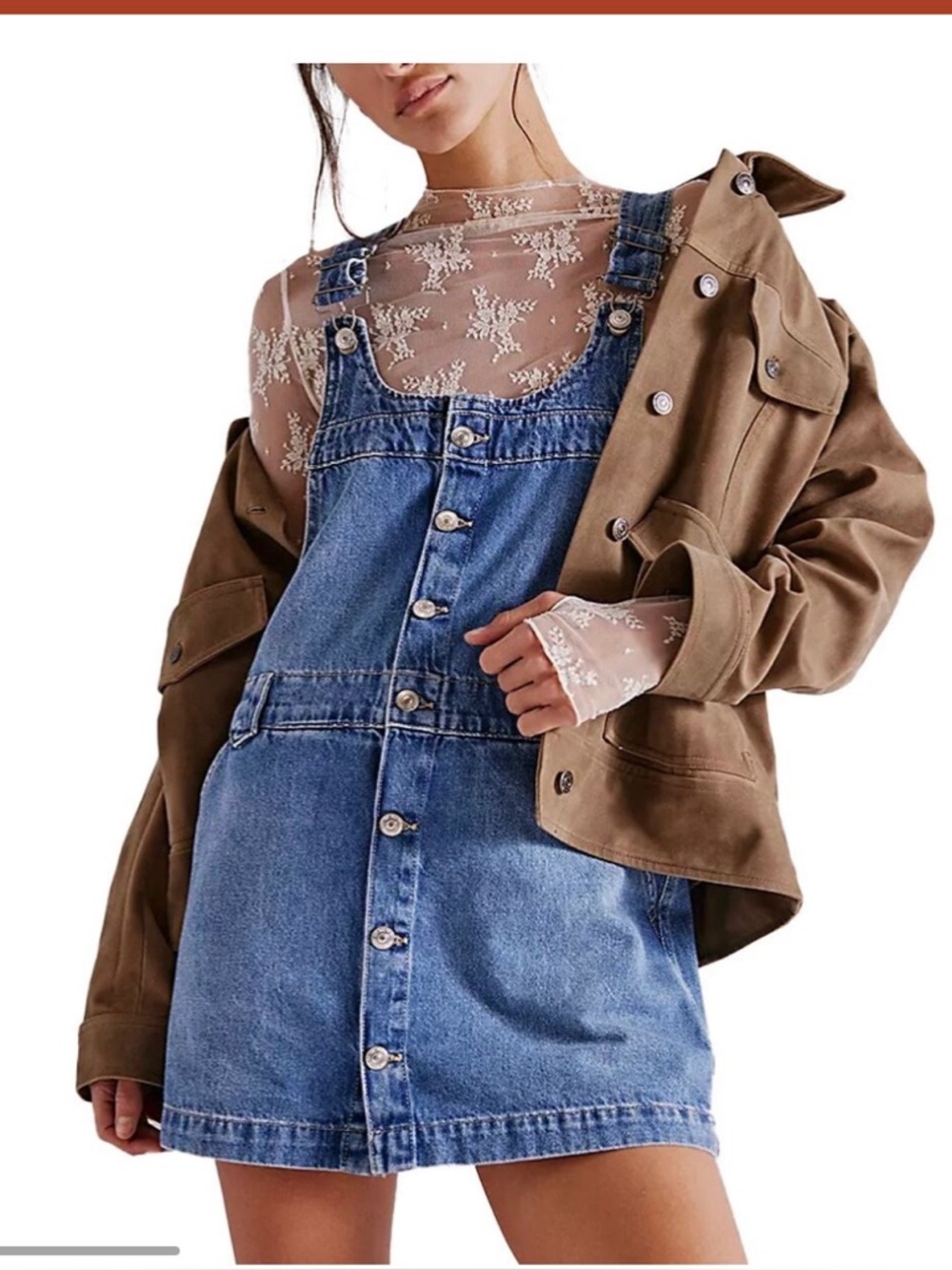 Free People Overall Dress mini size XS NWT